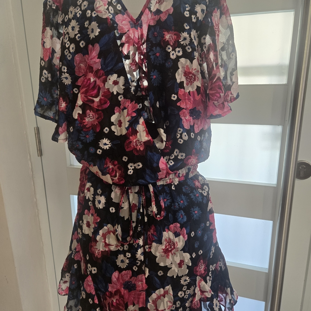 Sugarlips Floral Jumpsuit - Black, Pink, White